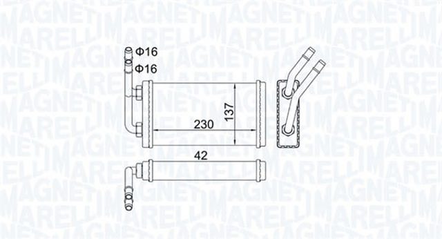 Купити BR406 Magneti Marelli Теплообмінник