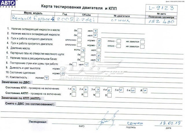 Двигун G9T742 Renault (RVI)