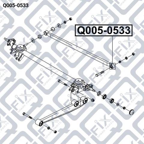 Купити Q0050533 Q-fix Сайлентблок тяги поперечної, задньої підвіски