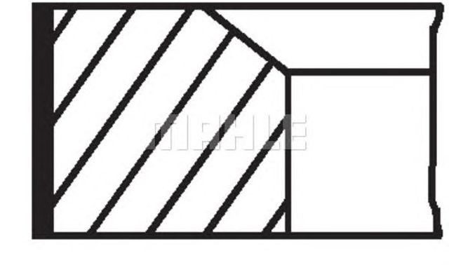 Купити 02223N1 Mahle Original Кільця поршневі на 1 циліндр, 1-й ремонт (+0,25)