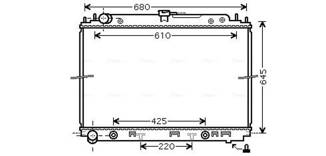 Радіатор охолодження двигуна DNA2297 AVA