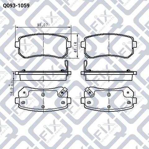 Задні дискові колодки Q-fix Q0931059