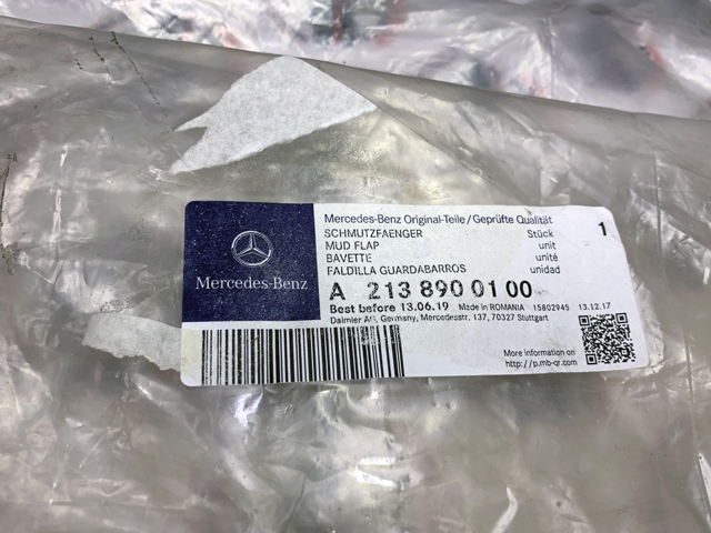 Брызговики передние, комплект MERCEDES 2138900100 Брызговики передние, комплект MERCEDES 2138900100