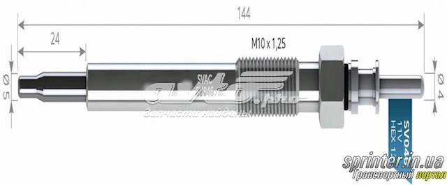 Свіча накалу Svac SV046 ціна, від 5.53 USD