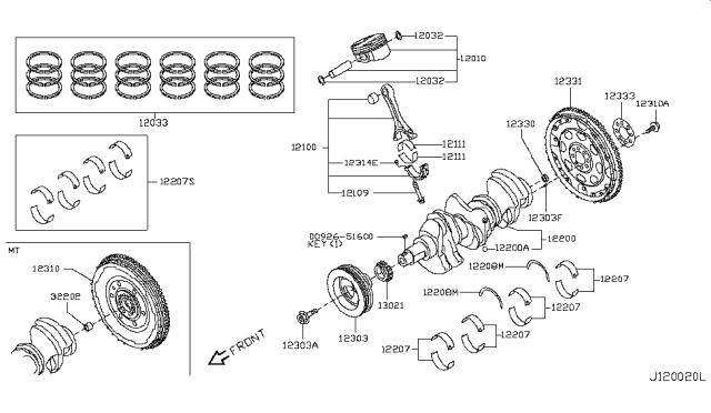  12033JK20C Nissan