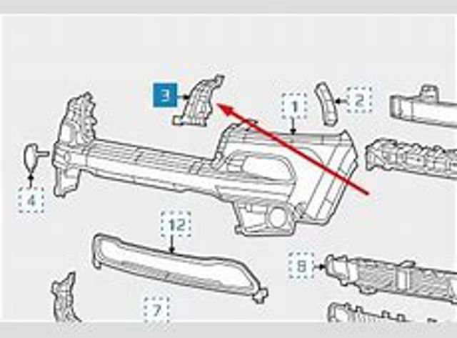 Кронштейн кріплення бампера переднього лівий FPS FP3805933