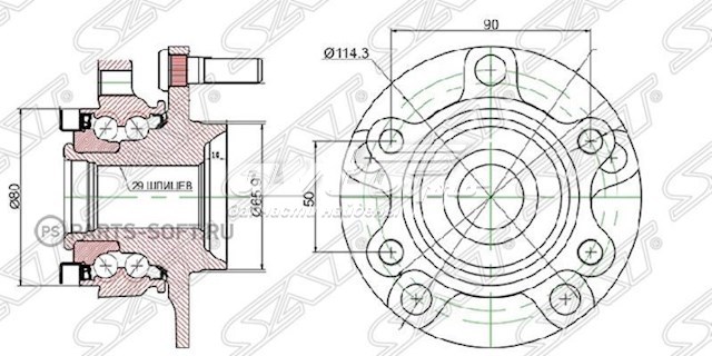 Купити ST40202JG000 SAT Маточини передніх коліс