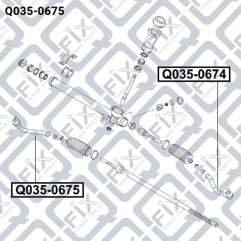 Q0350675 Q-fix Зовнішній наконечник рульової тяги