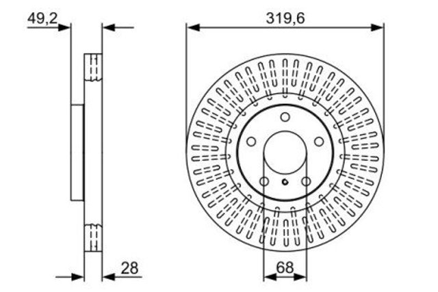 Гальмівні диски передні 0986479V60 Bosch