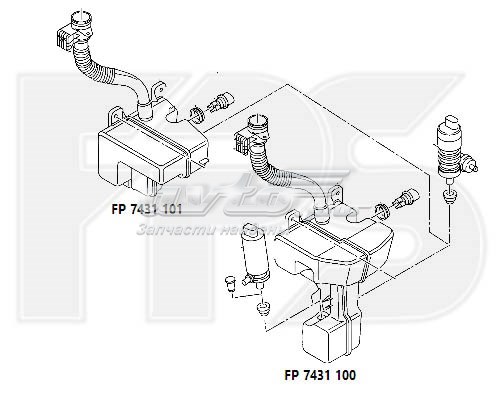 Бачок омивача фар FPS FP7431100 ціна, від 29.14 USD