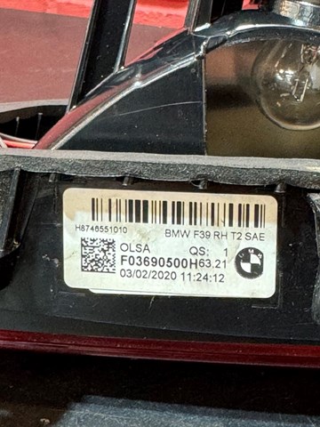 63217465510 BMW Ліхтар задній правий, внутрішній