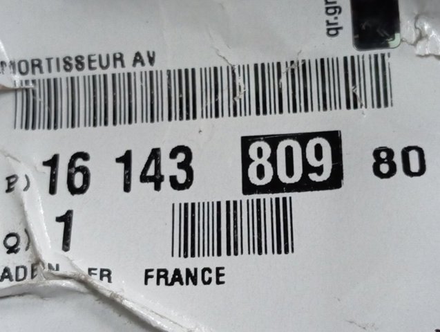 Амортизатор передньої підвіски, лівий Peugeot/Citroen 1628565680 ціна, від 90.56 USD