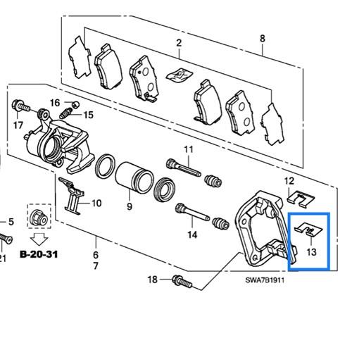  43244S9A003 Honda