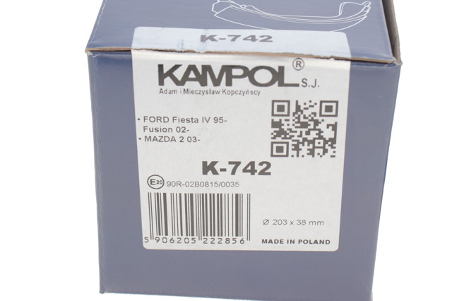 Колодки гальмові задні, барабанні Kampol K742 ціна, від 19.34 USD