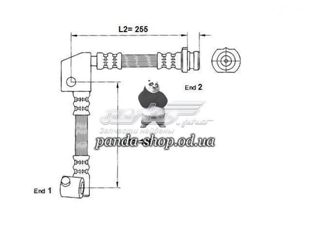Шланг гальмівний передній, правий K&K FT4738 ціна, від 21.54 USD
