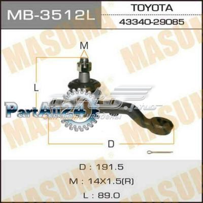 Кульова опора, нижня, ліва Masuma MB3512L