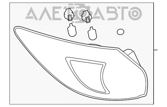 KD3351160C Mazda Задній лівий зовнішній ліхтар