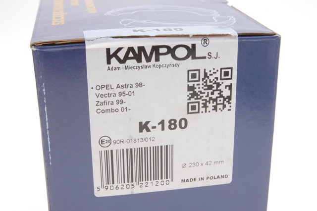 Купити K180 Kampol Колодки гальмові задні, барабанні