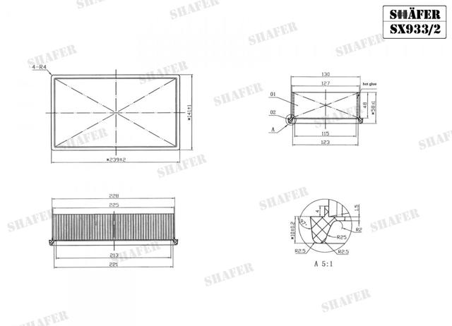 Елемент повітряного фільтра Shafer SX9332 ціна, від 3.66 USD