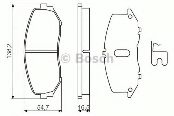 986494241 Bosch Передні гальмівні колодки