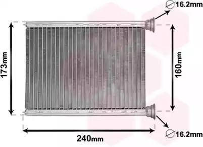 Радіатор пічки (обігрівача) 43006569 VAN Wezel