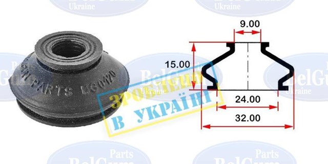Пильник рульового накінечника BG0100 Belgum
