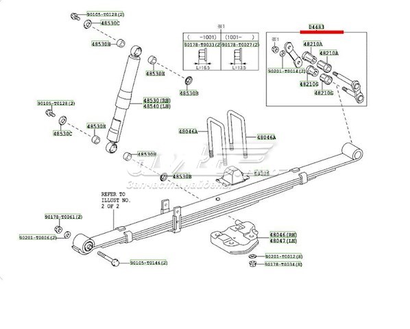 Серьга задньої ресори 044830K050 Toyota