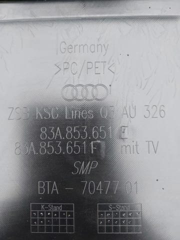 Облицювання радіатора VAG 83A853651BCKA ціна, від 231.09 USD