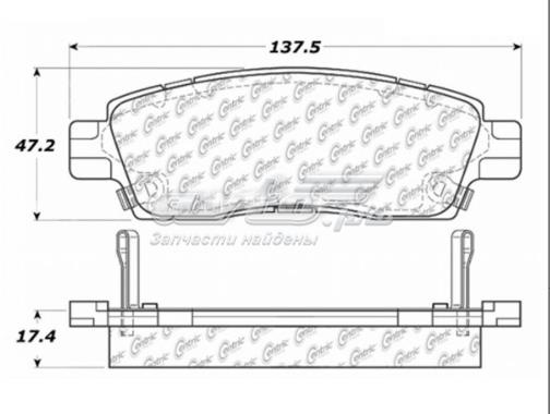 10208830 Centric Parts Колодки гальмівні задні, дискові