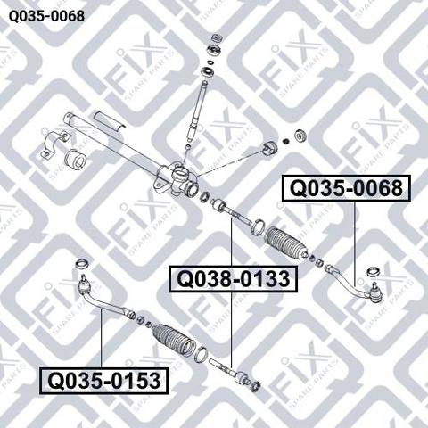 Наконечник рульовий Q-fix Q0350068 ціна, від 10.10 USD