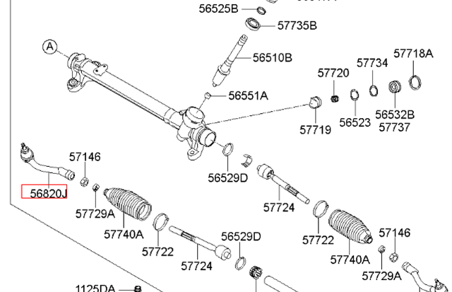 Накінечник рульової тяги, зовнішній 56825C1090 Hyundai/Kia