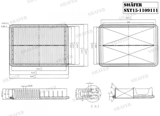SXT151109111 Shafer Повітряний фільтр двигуна
