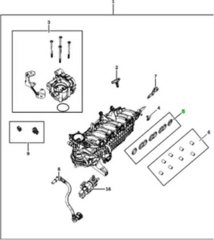 Прокладка впускного колектора Chrysler 68444723AA ціна, від 53.56 USD