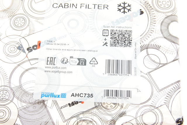 Фільтр салону AHC735 Purflux