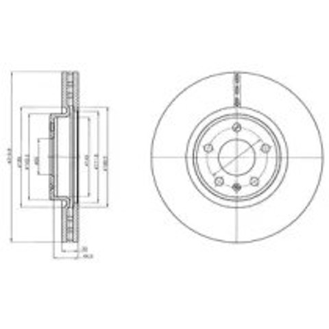 Диск гальмівний передній BG4346C Delphi