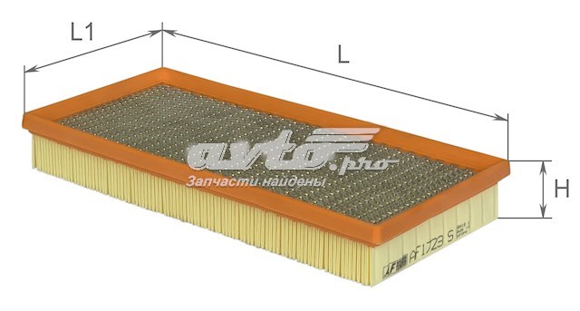 Елемент повітряного фільтра Alpha Filter AF1723S ціна, від 4.24 USD