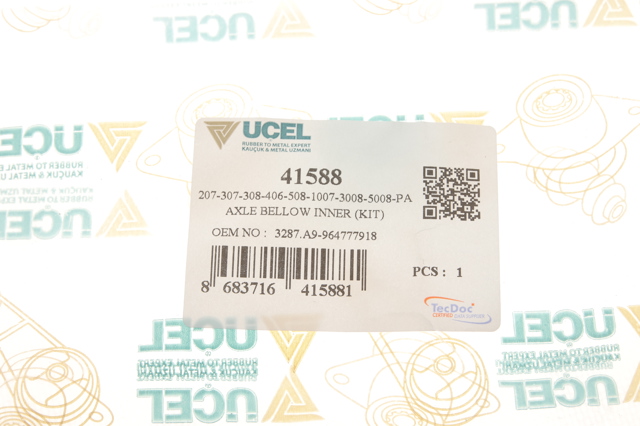 Купити 41588 Uc-el Пильник шарніра кутових швидкостей внутрішній передній