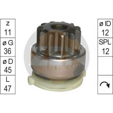 Купити ZN1714 ZEN Бендикс стартера