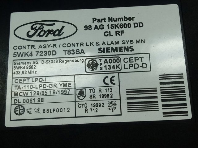 Купити 98AG15K600DD Ford 