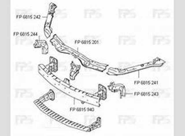 Купити FP6815242 FPS Супорт радіатора правий/монтажна панель кріплення фар
