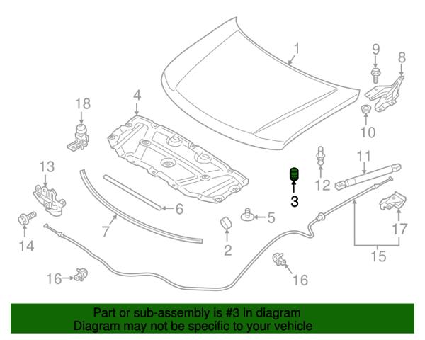 Купити 6582924U00 Nissan/Infiniti Буфер/відбійник капота