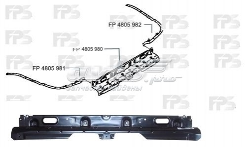 FP4805982 FPS Кронштейн бампера заднього, правий