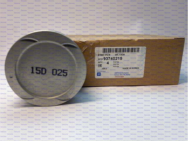 Поршня, 1-й ремонт (+0,25) General Motors 93740215 ціна, від 36.54 USD