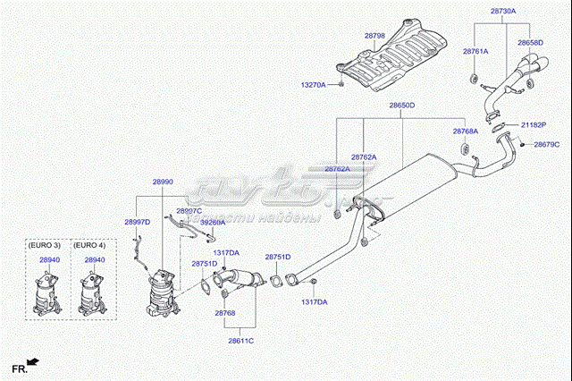289902F710 Hyundai/Kia Каталітичний нейтралізатор відпрацьованих газів
