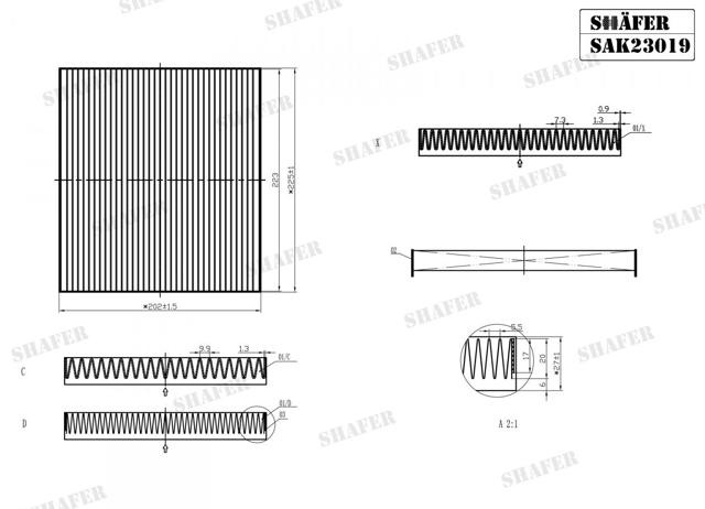 Повітряний фільтр салону Shafer SAK23019