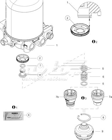 4324259222 Wabco Ремкомплект влаоотделітеля (TRUCK)