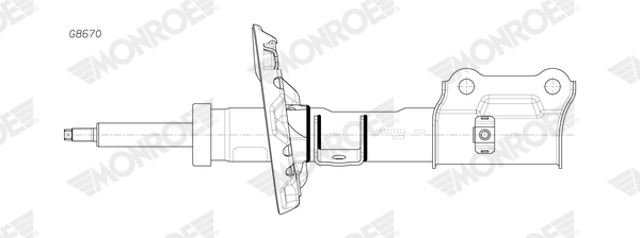 Амортизатор передній, правий Monroe G8670 ціна, від 87.47 USD