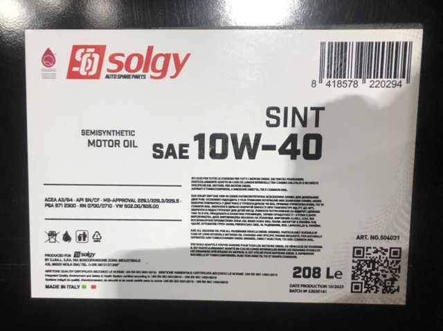 504031 Solgy Масло двигуна