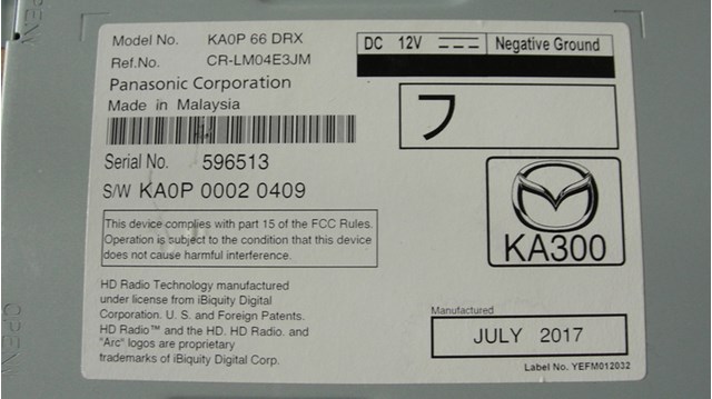  KA0P66DRX Mazda