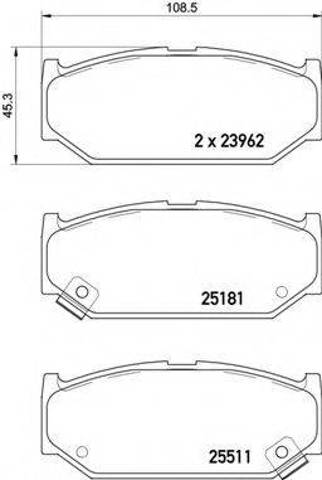 Колодки гальмівні передні, дискові P79031 Brembo